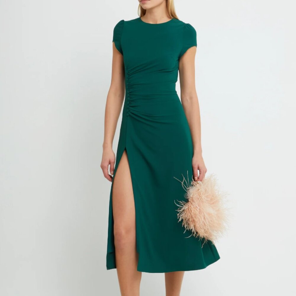 o.p.t. Quinn Midi Dress - Green, Size Medium